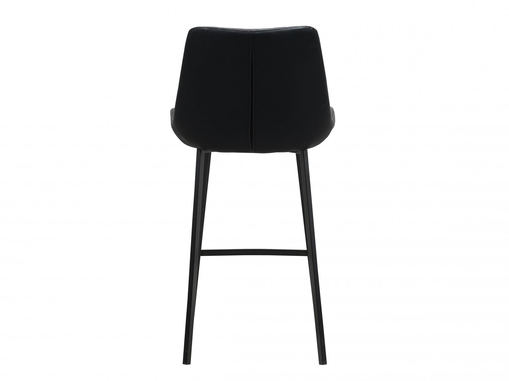 Flynn Bar Stool – Black | Eco Leather & Black Frame (Set of 2)