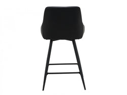 Ashton Bar Stool – Black | Eco Leather & Black Frame (Set of 2)
