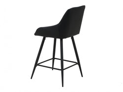 Ashton Bar Stool – Black | Eco Leather & Black Frame (Set of 2)