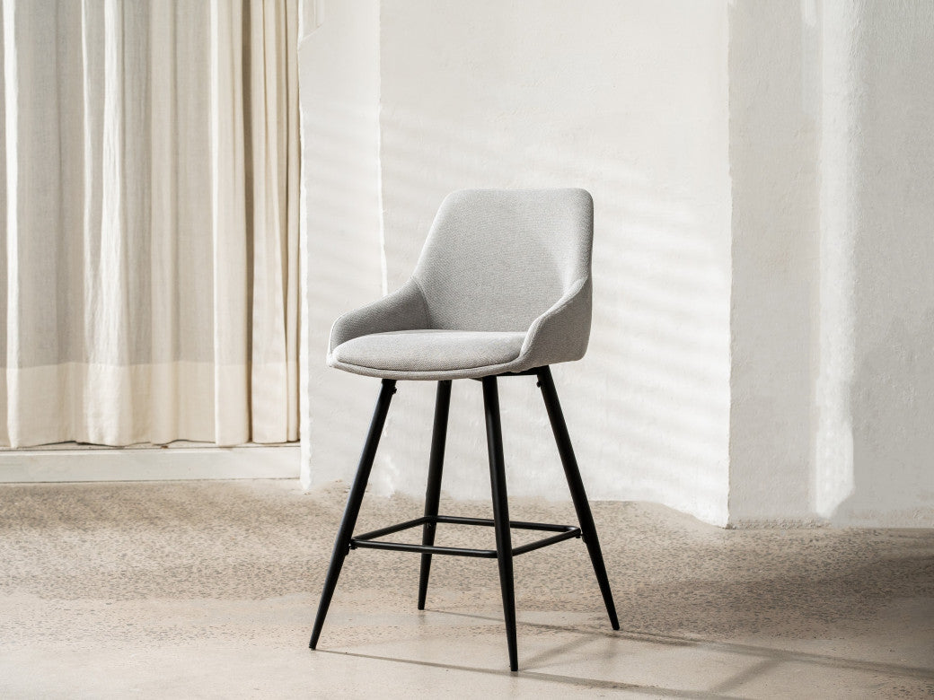 Ashton Bar Stool Silver Grey (Set of 2)