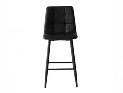 Macy Bar Stool – Black | Eco Leather & Black Frame (Set of 2)