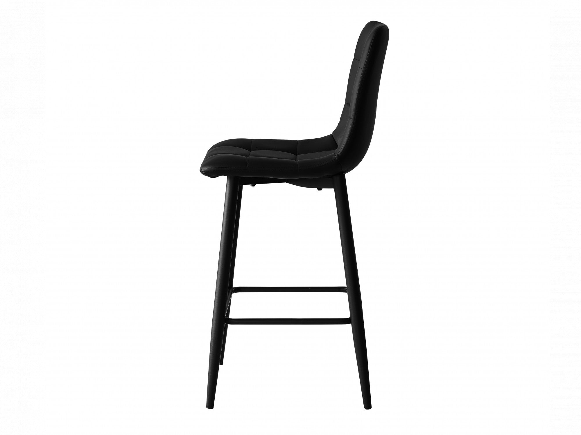 Macy Bar Stool – Black | Eco Leather & Black Frame (Set of 2)