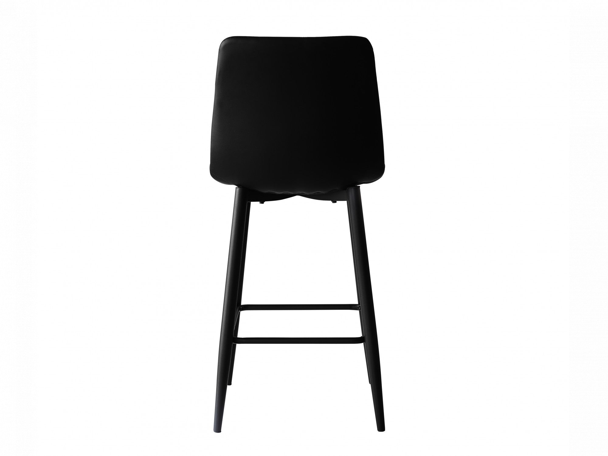 Macy Bar Stool – Black | Eco Leather & Black Frame (Set of 2)