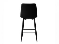 Macy Bar Stool – Black | Eco Leather & Black Frame (Set of 2)