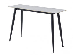 Bentley Console Table – Snow White Marble Effect | Black Frame