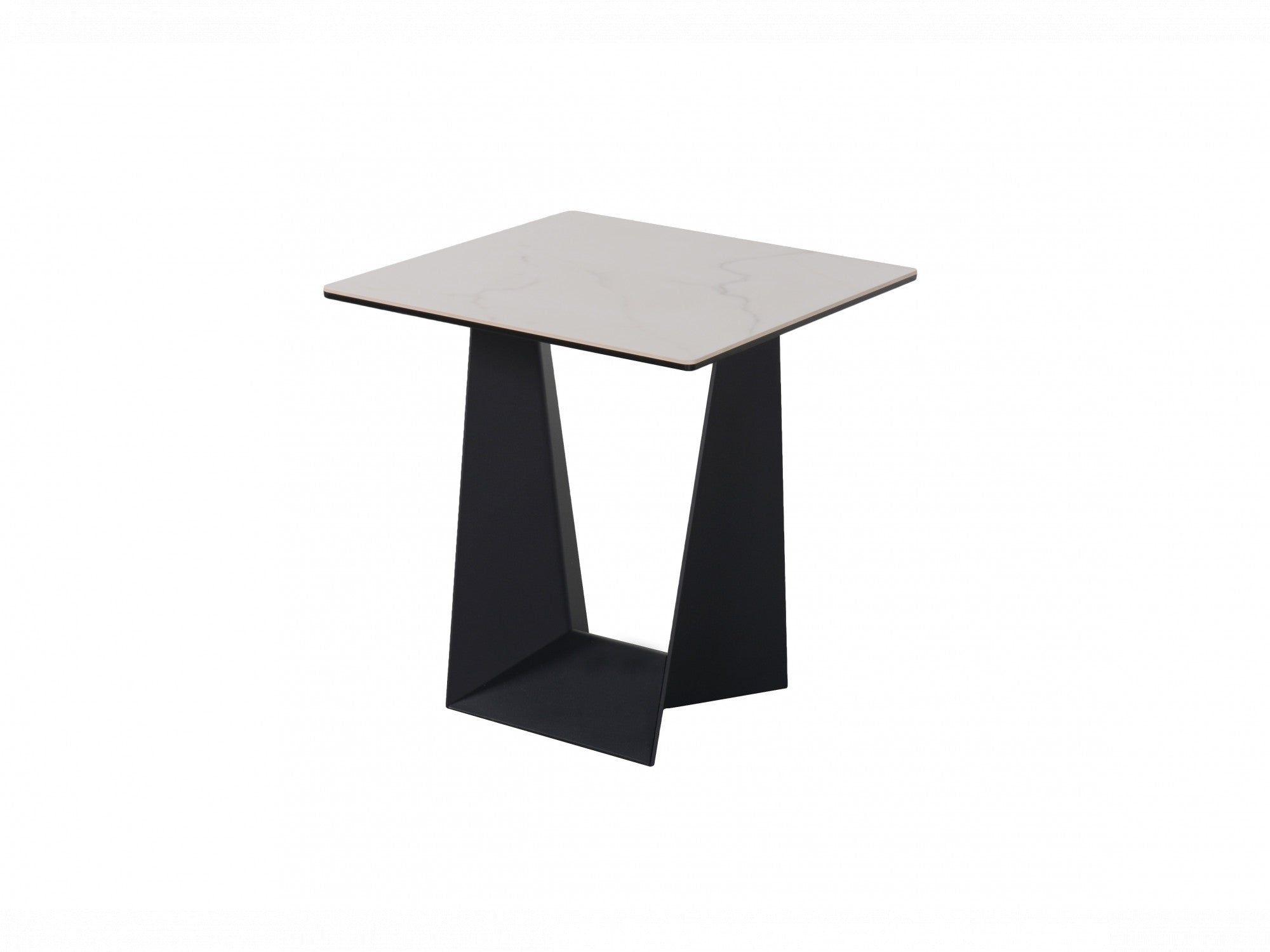 Symphony Side Table – Marmo Marble Effect | Black Frame