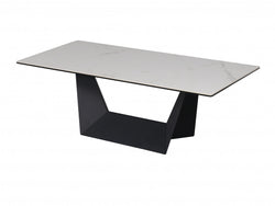 Symphony Coffee Table – Marmo Marble Effect | Black Frame