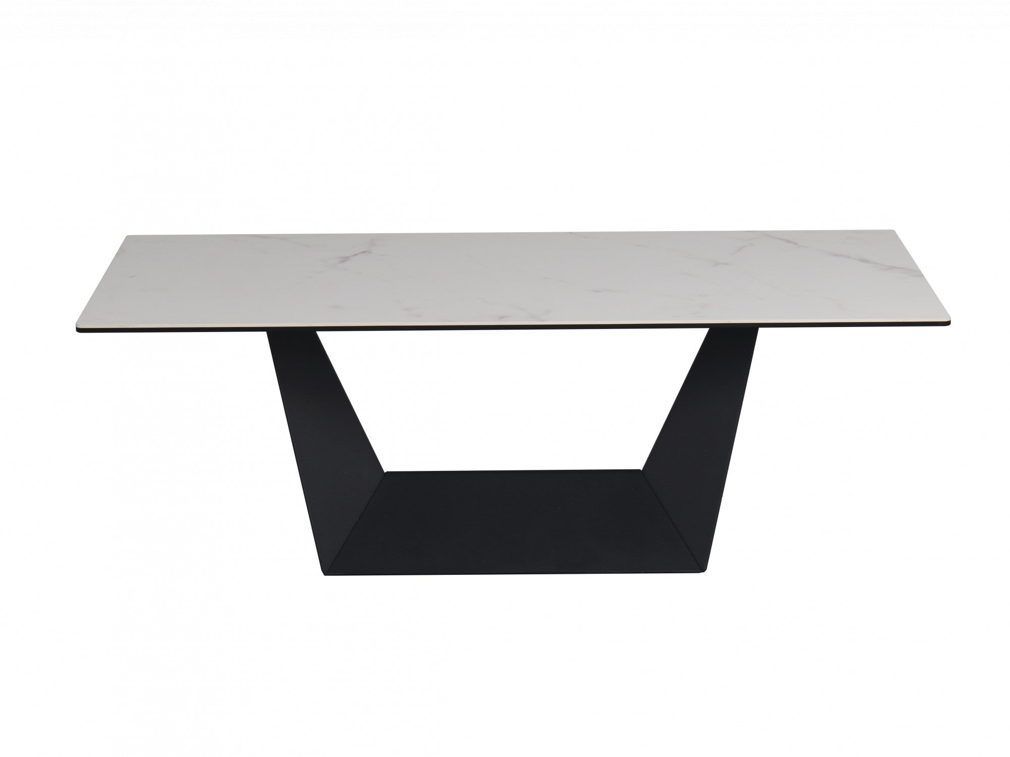 Symphony Coffee Table – Marmo Marble Effect | Black Frame