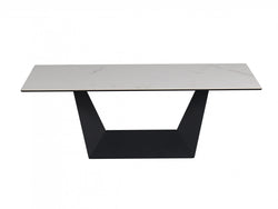Symphony Coffee Table – Marmo Marble Effect | Black Frame