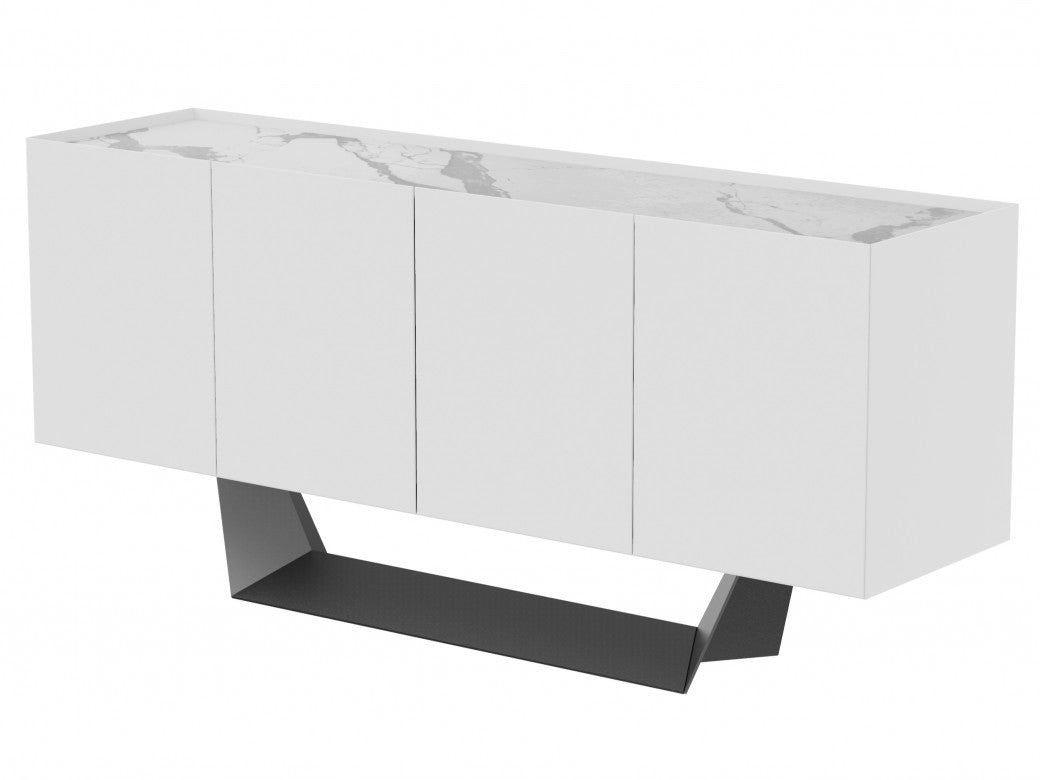Symphony Buffet Marmo Ceramic/ White MDF