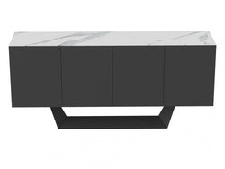 Symphony Sideboard – Marmo Marble Effect | Grey Body &amp; Black Frame