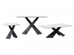 Zulu Console Table – Vermont Marble Effect | Black Frame