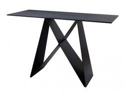 Etna Console Table – Shadow Grey | Italian Ceramic & Black Frame