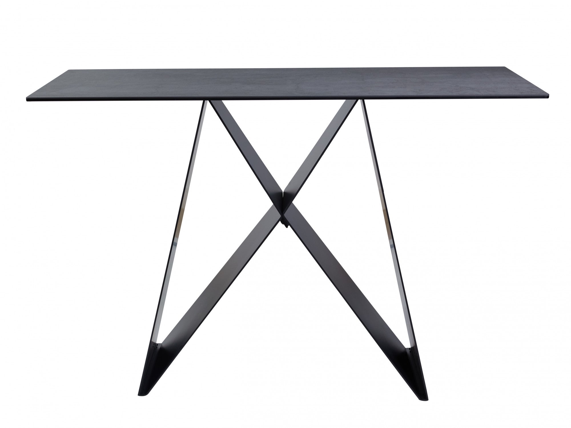 Etna Console Table – Shadow Grey | Italian Ceramic & Black Frame