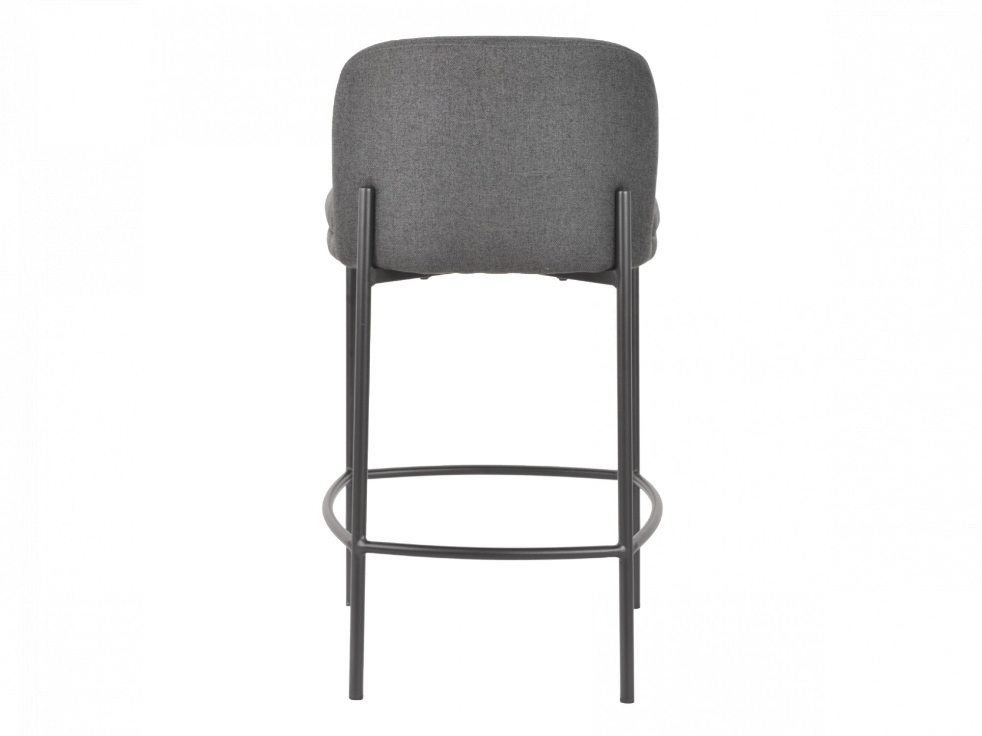 Moritz Bar Stool – Charcoal | Fabric & Black Frame