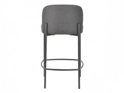 Moritz Bar Stool – Charcoal | Fabric & Black Frame