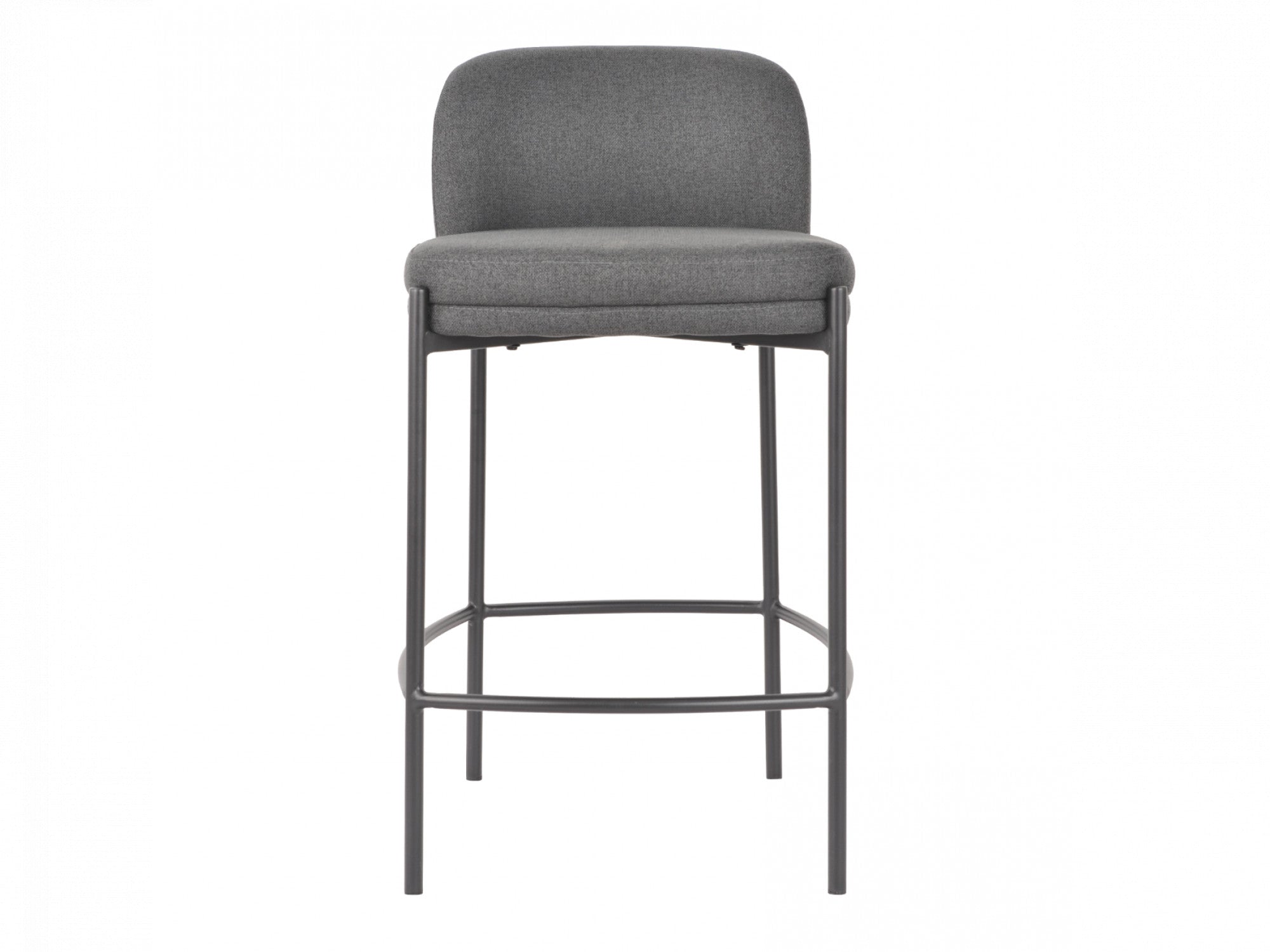 Moritz Bar Stool – Charcoal | Fabric & Black Frame