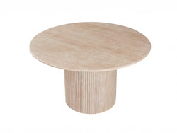 Pompeii Dining Table Travertine Round 130cm x75cm