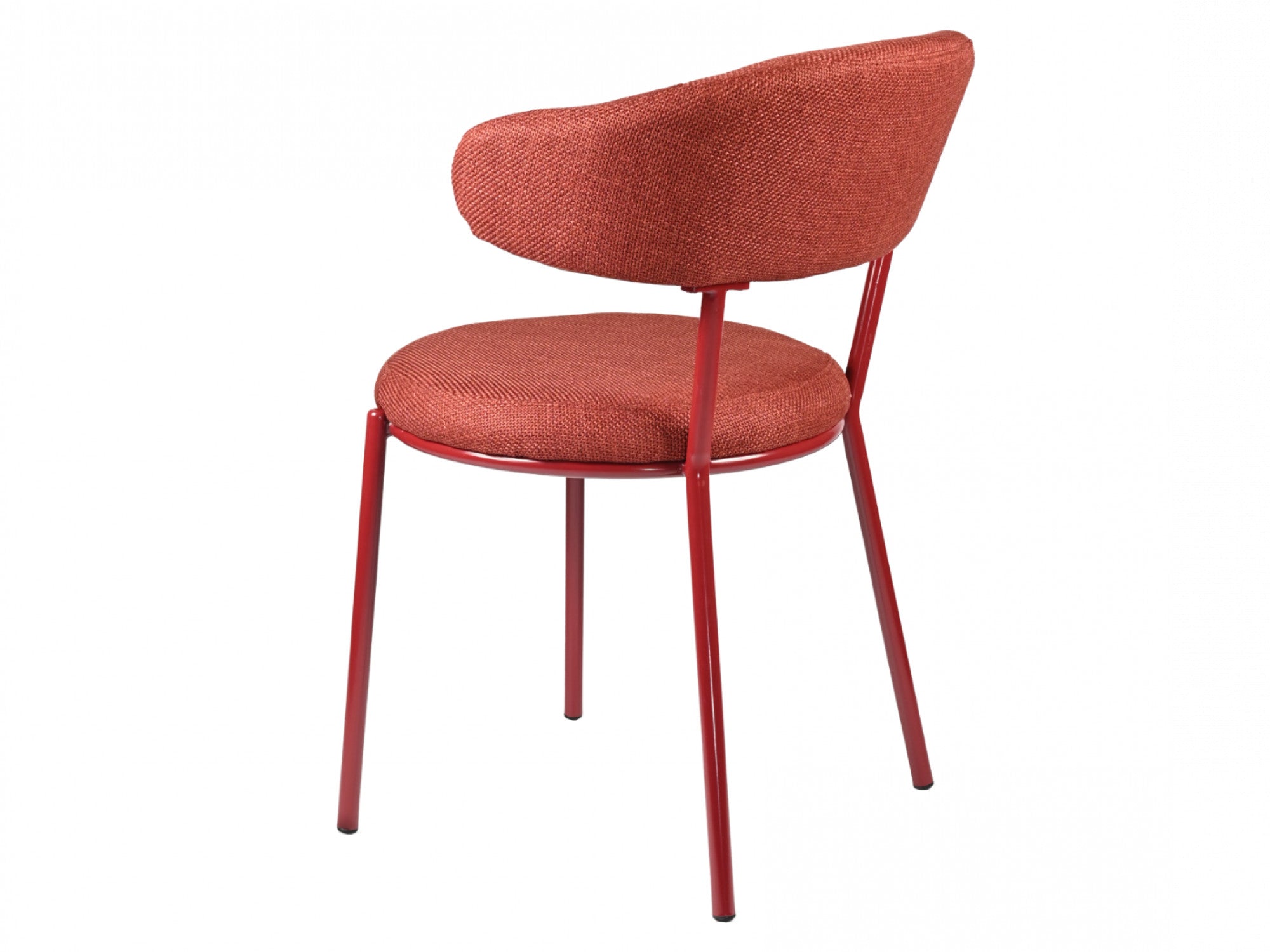 Cannes Dining Chair – Plum | Textured Fabric & Powder-Coated Frame (Set of 2)