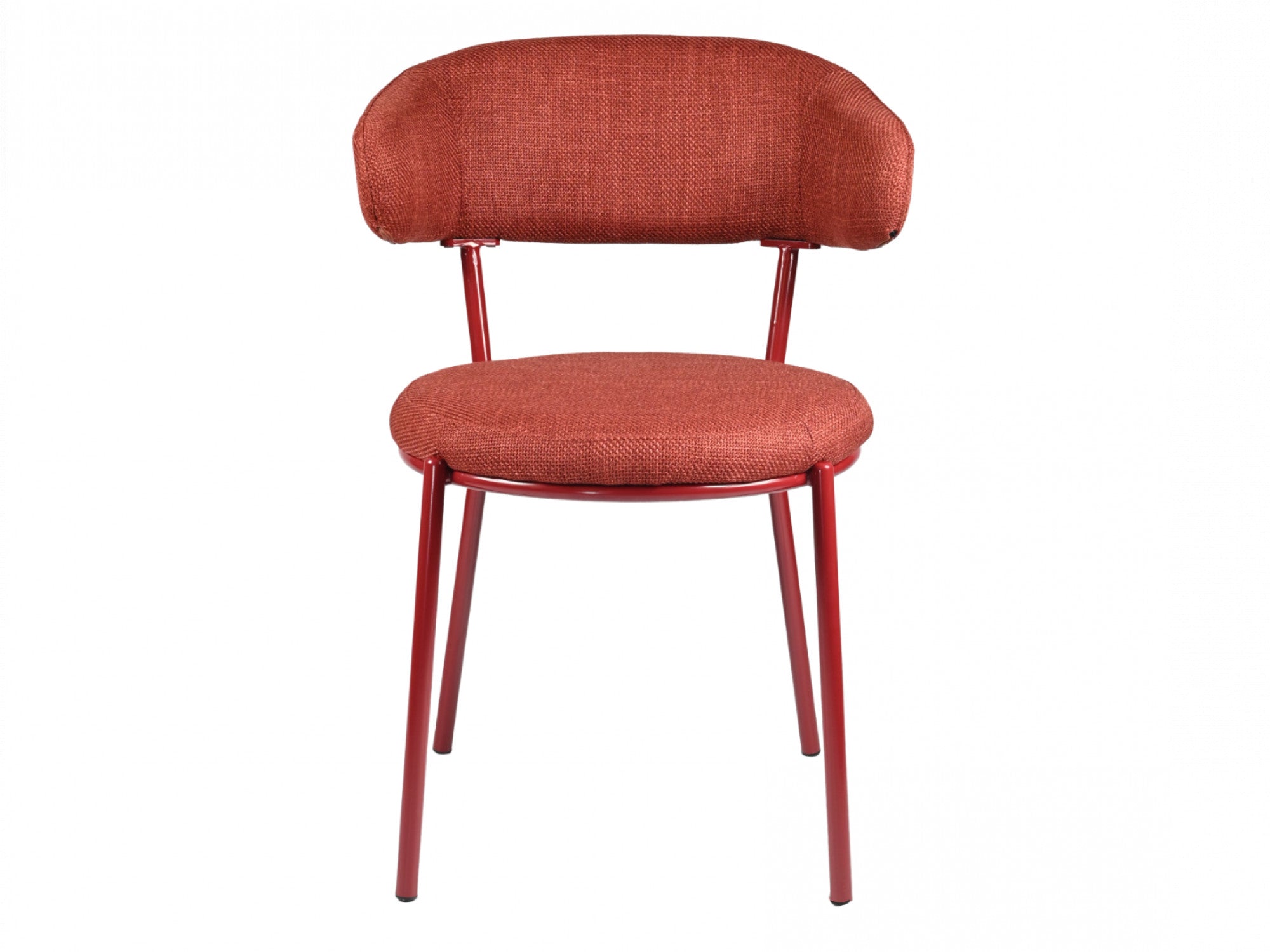 Cannes Dining Chair – Plum | Textured Fabric & Powder-Coated Frame (Set of 2)