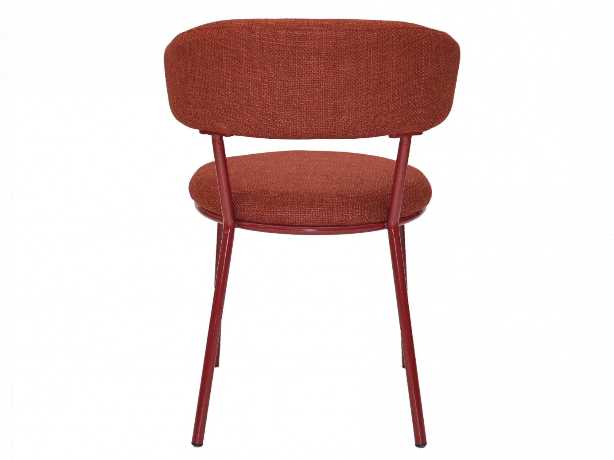 Cannes Dining Chair – Plum | Textured Fabric & Powder-Coated Frame (Set of 2)