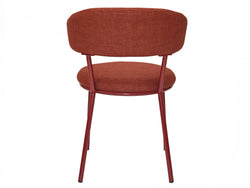 Cannes Dining Chair – Plum | Textured Fabric & Powder-Coated Frame (Set of 2)