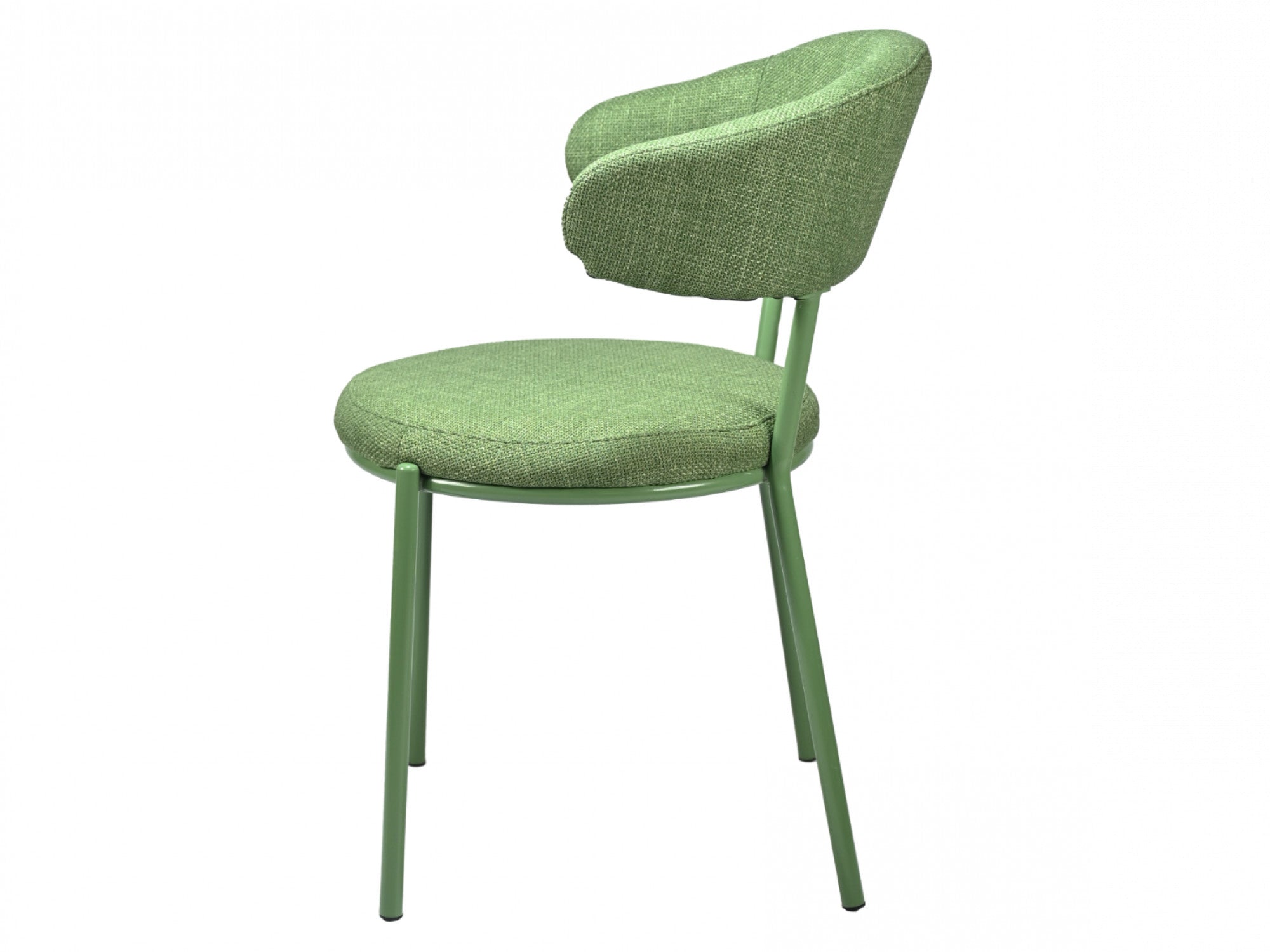 Cannes Dining Chair – Moss | Textured Fabric & Powder-Coated Frame (Set of 2)