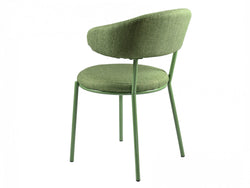 Cannes Dining Chair – Moss | Textured Fabric & Powder-Coated Frame (Set of 2)
