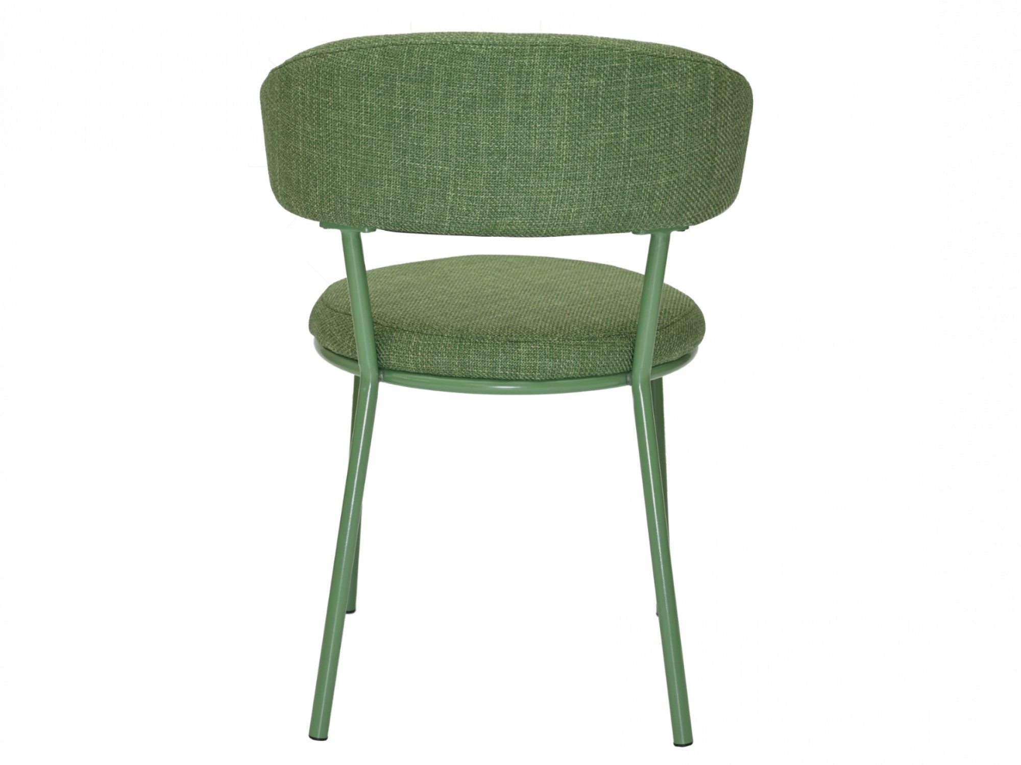 Cannes Dining Chair – Moss | Textured Fabric & Powder-Coated Frame (Set of 2)