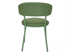 Cannes Dining Chair – Moss | Textured Fabric & Powder-Coated Frame (Set of 2)