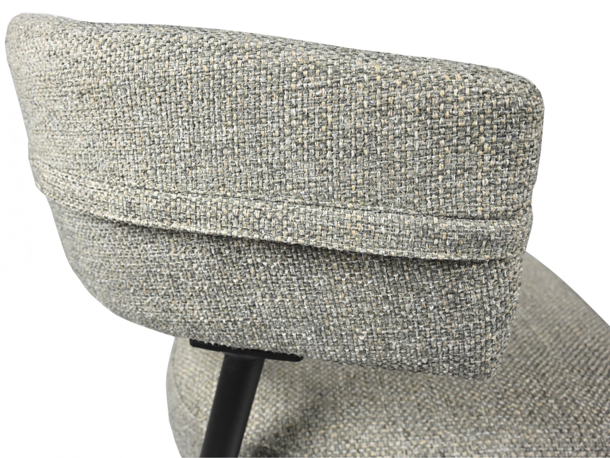 Laurance Dining Chair – Granite | Textured Fabric & Black Frame (Set of 2)