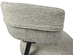 Laurance Dining Chair – Granite | Textured Fabric & Black Frame (Set of 2)