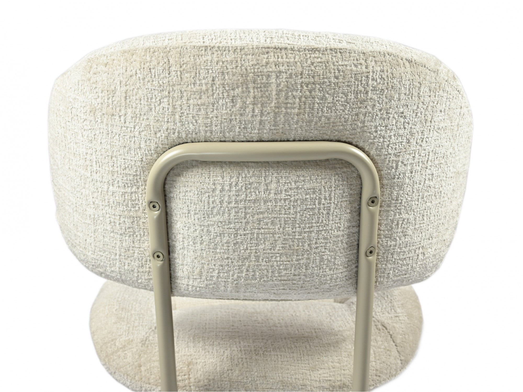 Paris Dining Chair – Pearl | Chenille Fabric & Powder-Coated Frame (Set of 2)