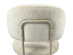 Paris Dining Chair – Pearl | Chenille Fabric & Powder-Coated Frame (Set of 2)