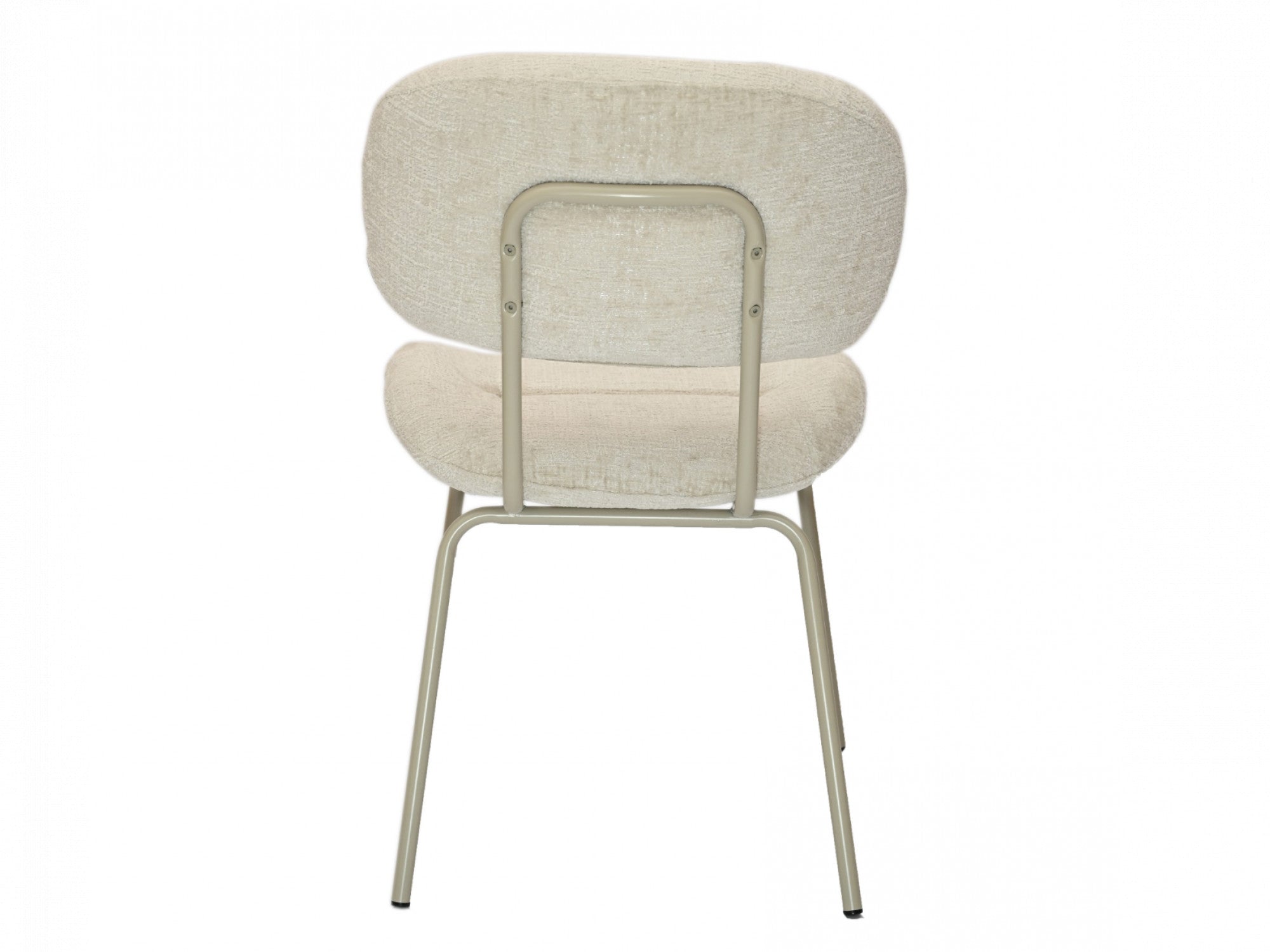 Paris Dining Chair – Pearl | Chenille Fabric & Powder-Coated Frame (Set of 2)