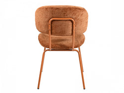 Paris Dining Chair – Cajan | Chenille Fabric & Powder-Coated Frame (Set of 2)