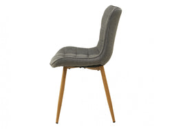 Sydney Dining Chair – Ash | Textured Fabric & Ash Wood-Effect Frame (Set of 2)