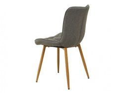 Sydney Dining Chair – Ash | Textured Fabric & Ash Wood-Effect Frame (Set of 2)