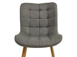 Sydney Dining Chair – Ash | Textured Fabric & Ash Wood-Effect Frame (Set of 2)