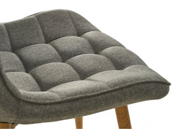 Sydney Dining Chair – Ash | Textured Fabric & Ash Wood-Effect Frame (Set of 2)