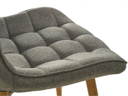Sydney Dining Chair – Ash | Textured Fabric & Ash Wood-Effect Frame (Set of 4)