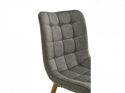Sydney Dining Chair – Ash | Textured Fabric & Ash Wood-Effect Frame (Set of 4)