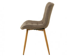 Sydney Dining Chair – Taupe | Textured Fabric & Ash Wood-Effect Frame (Set of 4)
