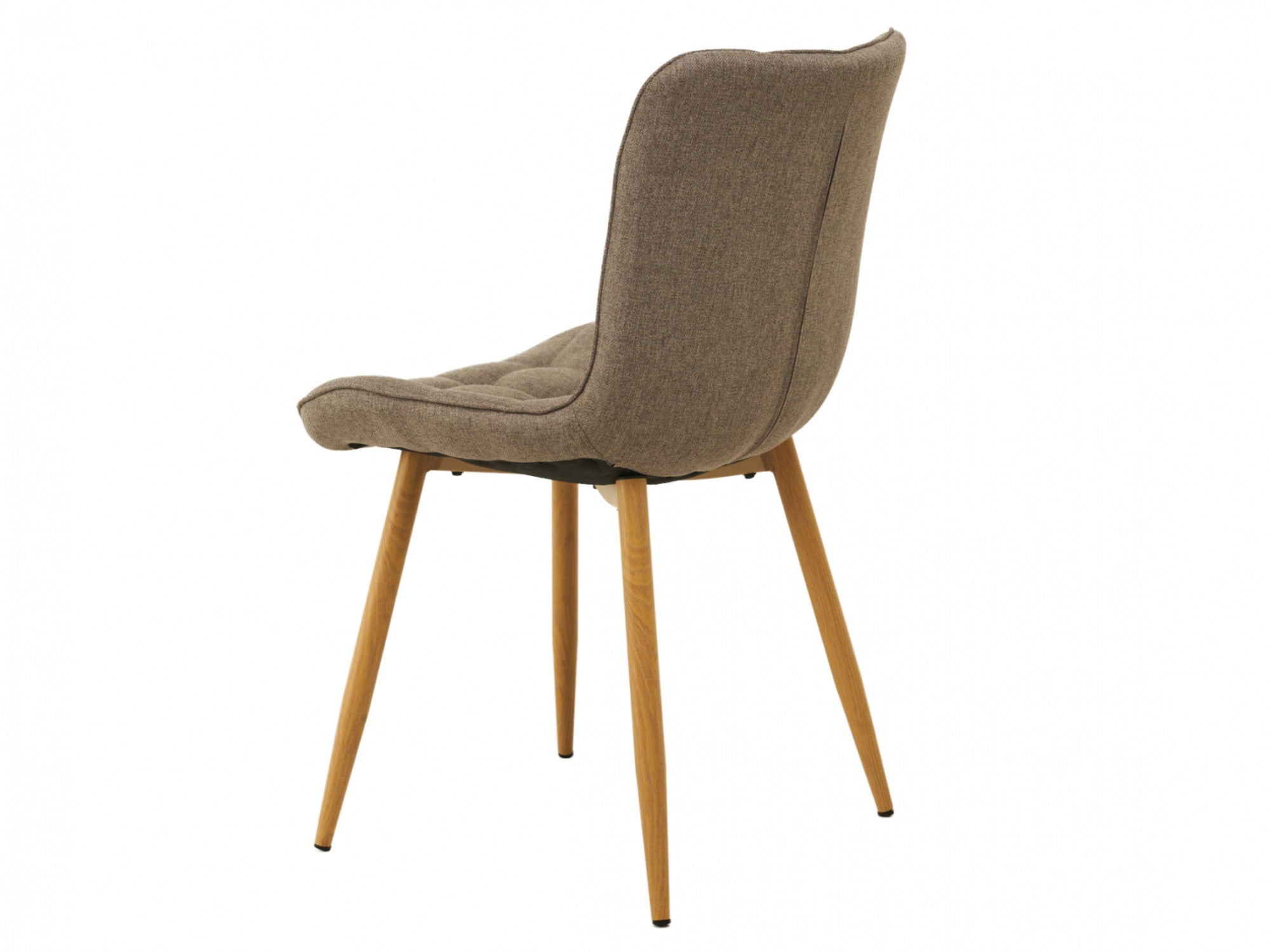 Sydney Dining Chair – Taupe | Textured Fabric & Ash Wood-Effect Frame (Set of 4)