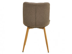 Sydney Dining Chair – Taupe | Textured Fabric & Ash Wood-Effect Frame (Set of 4)