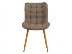 Sydney Dining Chair – Taupe | Textured Fabric & Ash Wood-Effect Frame (Set of 4)