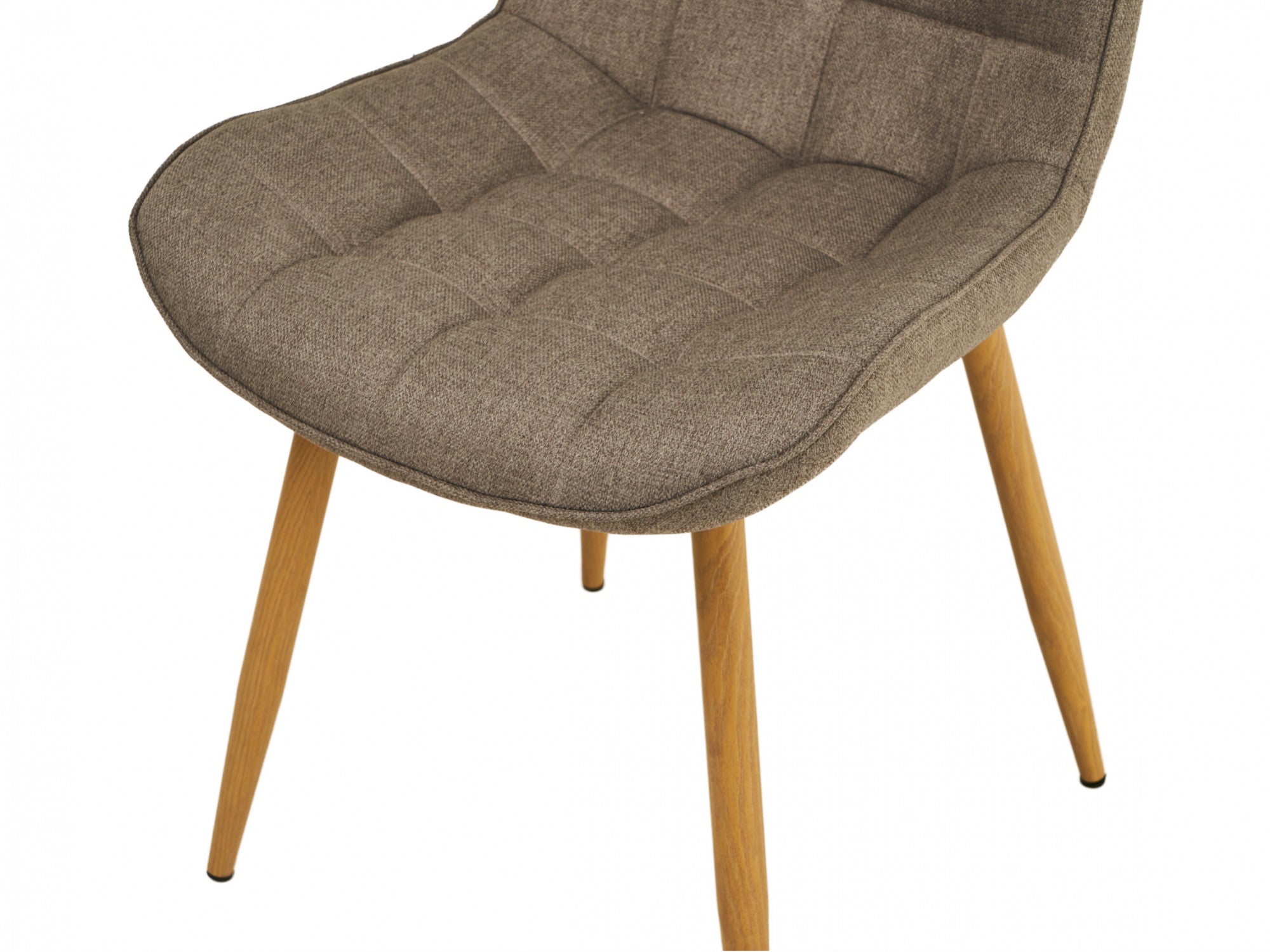 Sydney Dining Chair – Taupe | Textured Fabric & Ash Wood-Effect Frame (Set of 4)