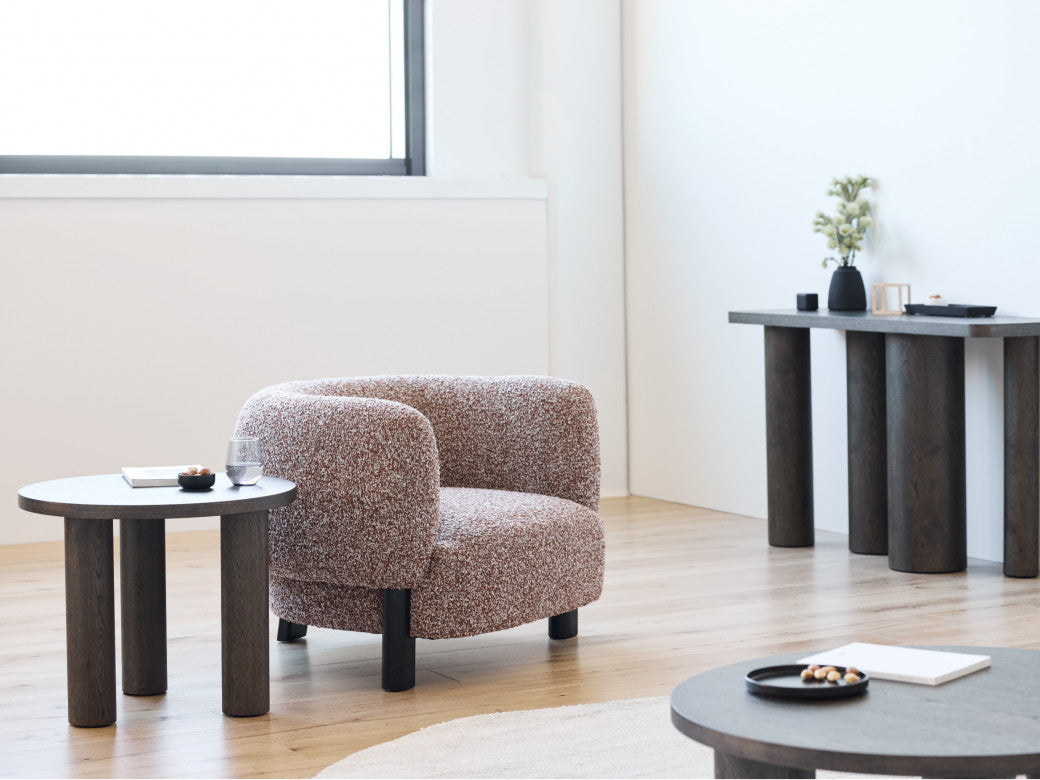 Capri Lamp Table – Coffee | Oak Veneer MDF