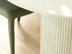 Pompeii Dining Table – Travertine | Matching Corrugated MDF Base