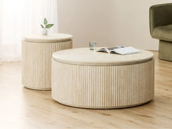 Empire Side Table Travertine